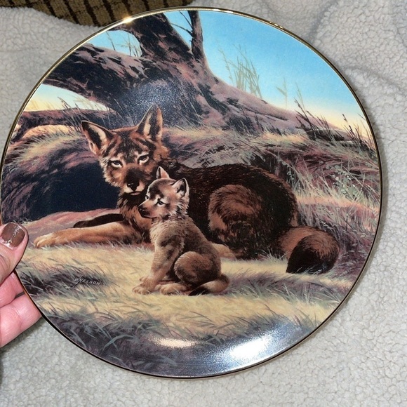 The Red Wolf Will Nelson Vintage Last of Their Kind: Endangered Species Plate - Picture 2 of 16